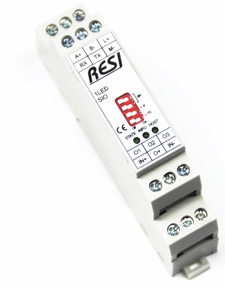 1LED-SIO Passerelle LED en Modbus RTU ou ASCII, à 1 entrée
