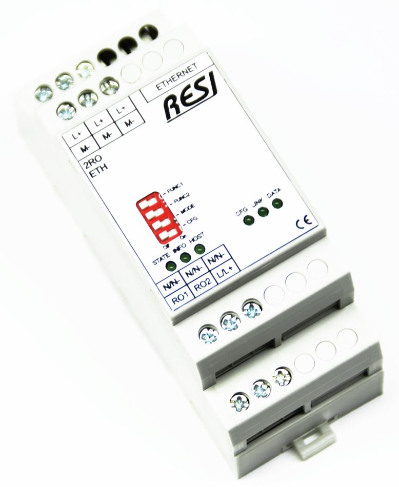 2RO-ETH Module Modbus TCP/IP (Ethernet) à 2 sorties par relais inverseur