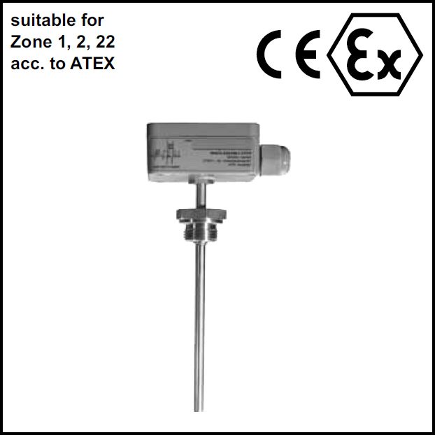 SCH-TFT-2G3D Capteur de température ATEX a plongeur, pour zone 1, 2 ou 22 