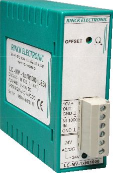 RI-LC-MV-1xNi1000TK5000_0-10V Convertisseur de signal Ni1000TK5000 en 0-10V a 1 voie (1 entrée/1 sortie)